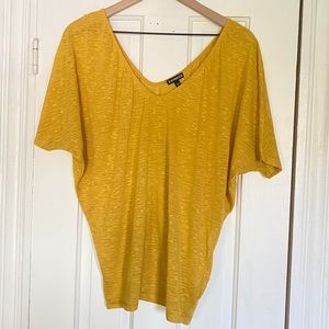 Express Mustard wide top blouse sz M